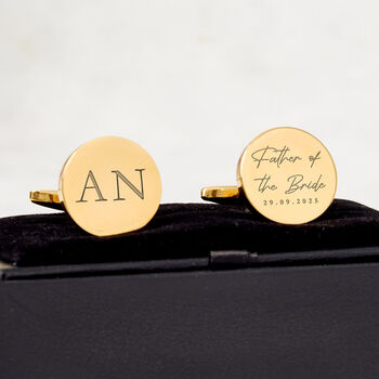 Personalised Father Of The Bride Gift Cufflinks, 6 of 7