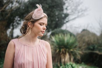 Nude Pink Art Deco Cocktail Hat 'Burgh', 5 of 10