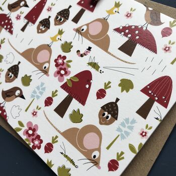 Woodland Mouse Children's Card, 3 of 5