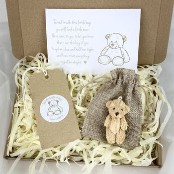 A Little Brown Pocket Teddy Bear Hug Thinking Of You Gift, 3 of 9