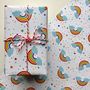 Rainbow Gift Wrapping Paper Or Gift Wrap Set With Card, thumbnail 4 of 11