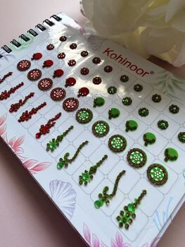 Assorted Designs Antique Stone Five Page 250 Bindi Booklet, 3 of 8