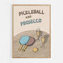 Pickleball And Prosecco Print, thumbnail 9 of 9