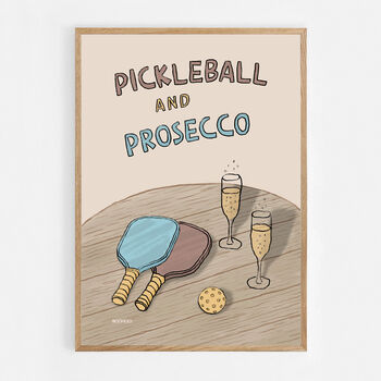 Pickleball And Prosecco Print, 9 of 9