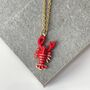 'You Are My Lobster' Lobster Pendant Necklace, thumbnail 4 of 5
