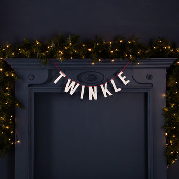 Festive Acrylic 'Twinkle' Christmas Bunting, 2 of 2