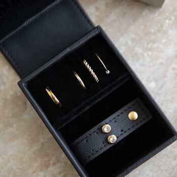 Travel Jewellery Box | Pi London Black, 2 of 8