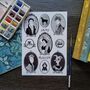 Jane Austen Vinyl Sticker Sheet, thumbnail 1 of 3