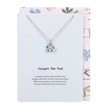 Forget Me Not Flower Necklace On Greeting Card, 4 of 4