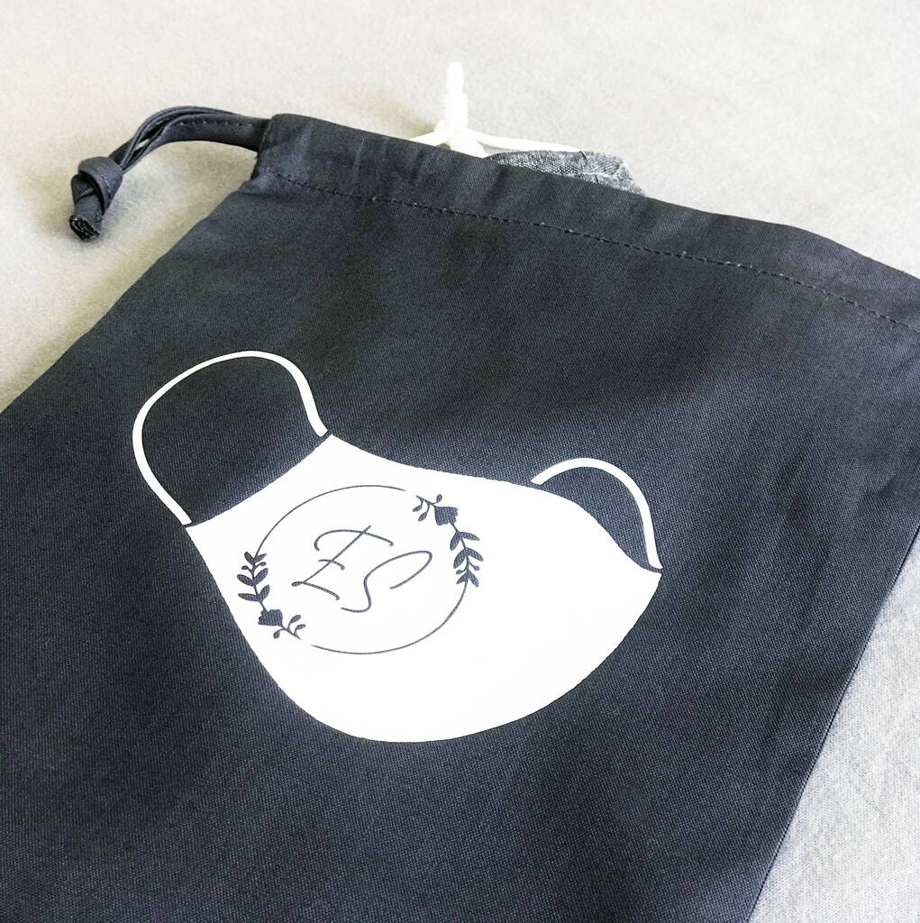 Personalised Face Mask Storage Bag By Precious Little Plum