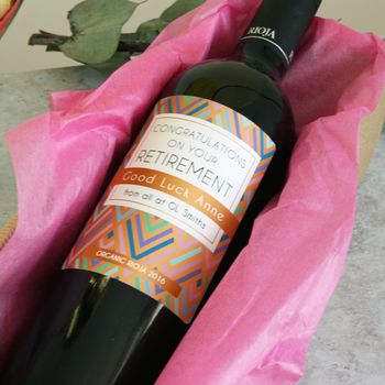 Personalised Retirement Gift Wine, 3 of 3