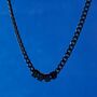 Engraved 5 Mm Black Cuban Chain Necklace, thumbnail 5 of 12