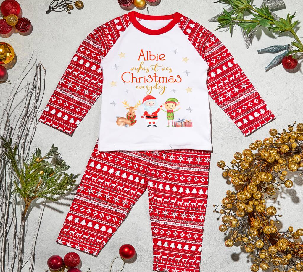 Personalised Baby And Children Christmas Pyjamas, 1 of 2