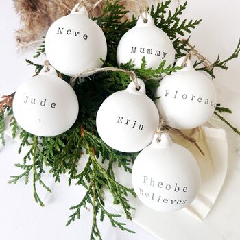 Personalised Christmas Decoration Bauble Gift Ornament Tree Decoration, 2 of 4