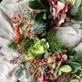 Christmas Fresh Hydrangea And Berry Wreath, thumbnail 6 of 11