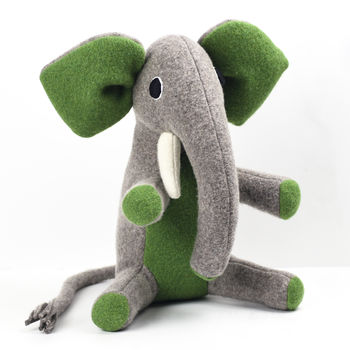 Personalised Elephant Soft Toy With Embroidered Name, 7 of 9