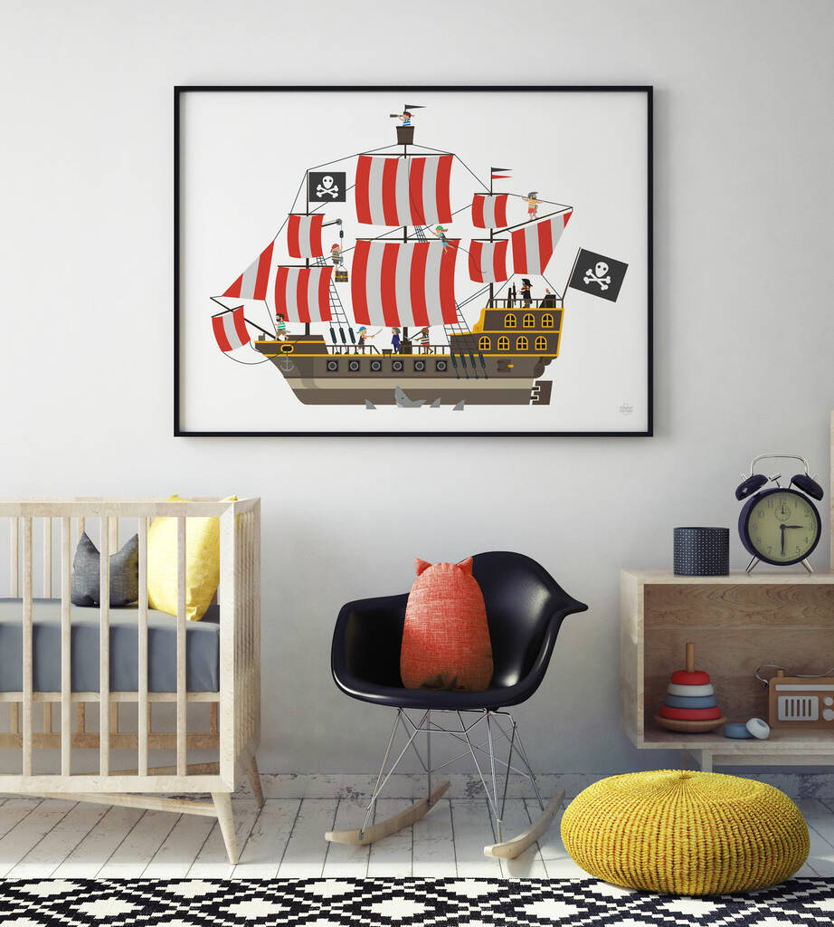 Pirate Ship Art Print By Showler and Showler