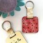 Personalised August Birth Flower Keyring, thumbnail 1 of 3