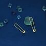 Sterling Silver Safety Pin Pull Through Drop Earrings, thumbnail 2 of 10