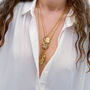 Venus Mini Art Deco Gold Plated Necklace, thumbnail 8 of 8