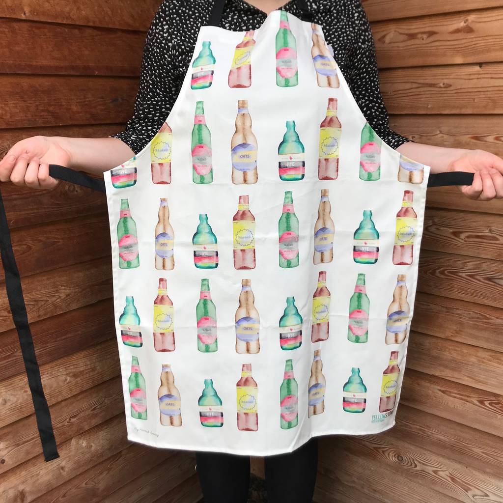 Beer Bottle Adjustable Apron By Yellowstone Art Boutique