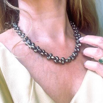 Brown Peacock Peanut Pearl Necklace, 5 of 10