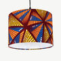 Orange And Blue Geometric Triangles African Lampshade, thumbnail 2 of 8