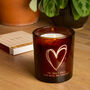 Valentine's Gift Personalised Heart Candle For Couples, thumbnail 1 of 5