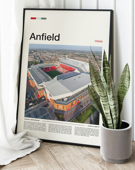 Liverpool Fan Gift Anfield Stadium Print, 8 of 10