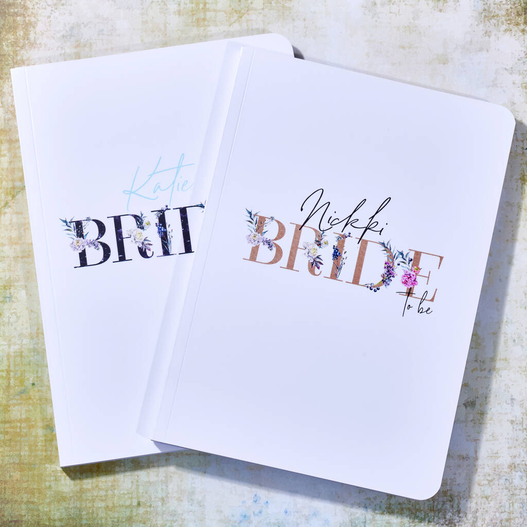 Bride To Be Personalised Planning Notebook, 1 of 3