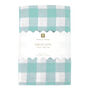 Mint Green And White Fabric Gingham Tablecloth, thumbnail 5 of 5