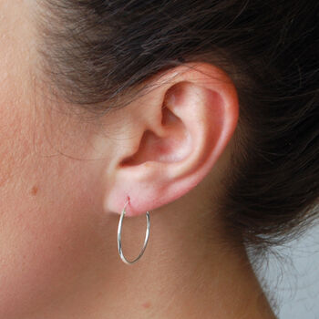 Sterling Silver Hoop Earrings, 3 of 4