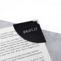 Handmade Personalised Leather Corner Date Bookmark, thumbnail 1 of 9