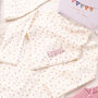 Personalised Blossom And Heart Babygrow Gift Set For Girls, thumbnail 2 of 12
