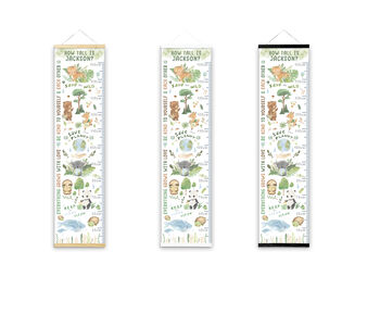 Personalised Ethical Animal World Height Chart, 5 of 9