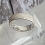 Personalised Scratched Detail Sterling Silver Ring, thumbnail 7 of 11