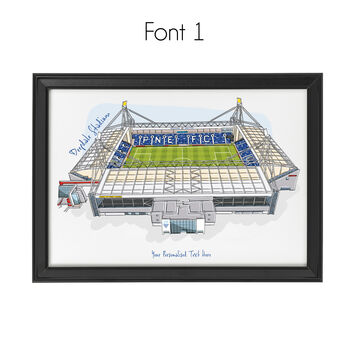 Personalised Preston North End, Deepdale Stadium Print, 2 of 6