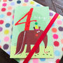 Anteater 4th Birthday Card, thumbnail 1 of 5