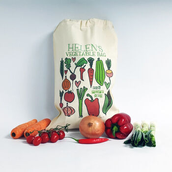 Personalised Reusable Cotton Produce Bag, 6 of 10