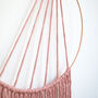 Modern Macrame Hoop Wall Hanging With Feathers, thumbnail 4 of 5