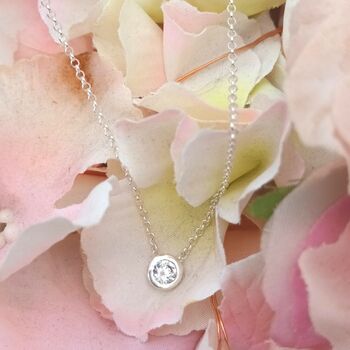 Diamond Solitaire Necklace On The Chain, 8 of 9