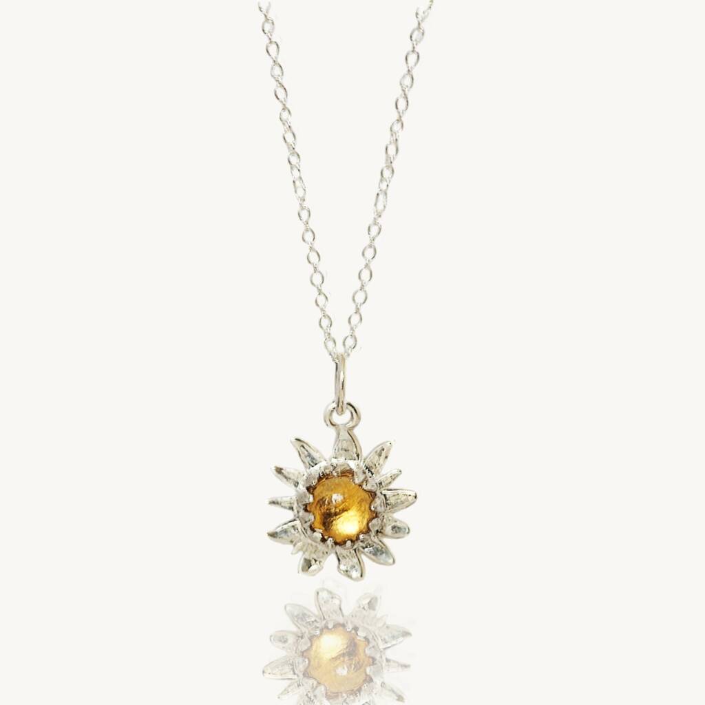 Sunflower Necklace With Citrine By 