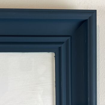 Cobalt Heron Print Frame Hand Finished Hague Blue, 4 of 4