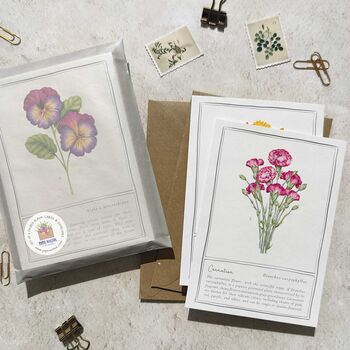 Set Of Six Pink, Orange And Yellow Floral Notecards And Envelopes, 11 of 11
