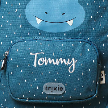 Personalised Trixie Triceratops Backpack For Nursery, School, Holiday, 3 of 7