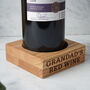 Oak Wine Bottle Holder 'Grandad's Red Wine' | Special Gift | Birthday | Oak | Wine Gift | Special Grandad, thumbnail 1 of 2