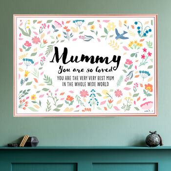 Custom Mother Print Affirmations Floral You Are So Loved Gift, 3 of 5