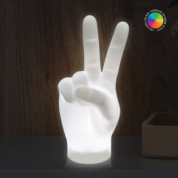 Colour Changing Peace Sign Lamp, 2 of 4