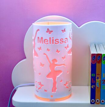 Personalised Ballerina And Butterfly LED Night Light, 2 of 6