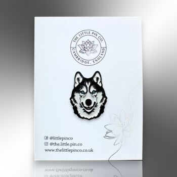 Husky Dog Enamel Pin Badge, Dog Breed Brooch, Gifts For Dog Lovers, Pet Loss Or New Pet Gift, 4 of 9